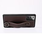 For Samsung Galaxy S20 Top Layer Cowhide Shockproof Protective Case with Wrist Strap Bracket(Coffee) - 3