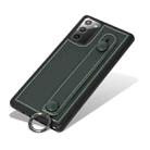 For Samsung Galaxy S20 Ultra Top Layer Cowhide Shockproof Protective Case with Wrist Strap Bracket(Green) - 2