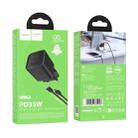 hoco N66 Ingenious GaN PD35W Type-C Single Port Charger with 1m Type-C to 8 Pin Cable, EU Plug(Black) - 3