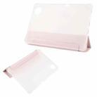 For Honor Pad 10 12.1 3-fold Clear TPU Smart Leather Tablet Case with Pen Slot(Sand Pink) - 3