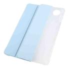 For Honor Pad 10 12.1 3-fold Clear TPU Smart Leather Tablet Case with Pen Slot(Ice Blue) - 2