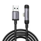 JOYROOM S-A56 EnjoyX Series 3A USB to 8 Pin 90 Degree Fast Charging Data Cable, Length:1.2m(Black) - 1