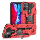 For iPhone 12 mini Iron Knight Series 2 in 1 PC + TPU Phone Case with Ring Holder(Red) - 1