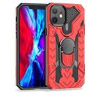 For iPhone 12 mini Iron Knight Series 2 in 1 PC + TPU Phone Case with Ring Holder(Red) - 1