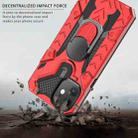 For iPhone 12 mini Iron Knight Series 2 in 1 PC + TPU Phone Case with Ring Holder(Red) - 3