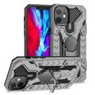 For iPhone 12 mini Iron Knight Series 2 in 1 PC + TPU Phone Case with Ring Holder(Grey) - 1