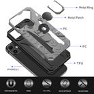 For iPhone 12 mini Iron Knight Series 2 in 1 PC + TPU Phone Case with Ring Holder(Grey) - 3