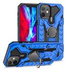 For iPhone 12 mini Iron Knight Series 2 in 1 PC + TPU Phone Case with Ring Holder(Blue) - 1