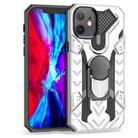 For iPhone 12 mini Iron Knight Series 2 in 1 PC + TPU Phone Case with Ring Holder(Silver) - 2