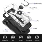 For iPhone 12 mini Iron Knight Series 2 in 1 PC + TPU Phone Case with Ring Holder(Silver) - 3