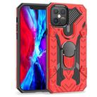 For iPhone 12 / 12 Pro Iron Knight Series 2 in 1 PC + TPU Phone Case with Ring Holder(Red) - 2