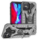 For iPhone 12 / 12 Pro Iron Knight Series 2 in 1 PC + TPU Phone Case with Ring Holder(Grey) - 1