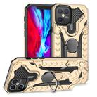 For iPhone 12 / 12 Pro Iron Knight Series 2 in 1 PC + TPU Phone Case with Ring Holder(Gold) - 1