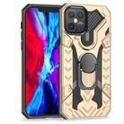 For iPhone 12 / 12 Pro Iron Knight Series 2 in 1 PC + TPU Phone Case with Ring Holder(Gold) - 2