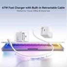 JOYROOM JR-TCL06 67W USB-C / Type-C Port GaN Fast Charger with Retractable Cable, UK Plug(White) - 2