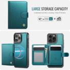 For iPhone 16 Pro Max JEEHOOD J09 Buckle Card Bag MagSafe Magnetic Style RFID Leather Phone Case(Green) - 2