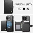 For iPhone 16 Pro Max JEEHOOD J09 Buckle Card Bag MagSafe Magnetic Style RFID Leather Phone Case(Black) - 2
