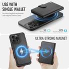For iPhone 16 Pro Max JEEHOOD J09 Buckle Card Bag MagSafe Magnetic Style RFID Leather Phone Case(Black) - 3