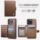 For iPhone 16 Pro JEEHOOD J09 Buckle Card Bag MagSafe Magnetic Style RFID Leather Phone Case(Brown) - 2
