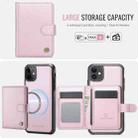 For iPhone 12 / 12 Pro JEEHOOD J09 Buckle Card Bag MagSafe Magnetic Style RFID Leather Phone Case(Pink) - 2