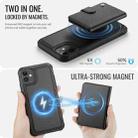 For iPhone 11 JEEHOOD J09 Buckle Card Bag MagSafe Magnetic Style RFID Leather Phone Case(Black) - 3