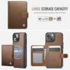 For iPhone 15 Plus / 14 Plus JEEHOOD J09 Buckle Card Bag MagSafe Magnetic Style RFID Leather Phone Case(Brown) - 2