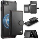 For iPhone SE 2022 / SE 2020 / 8 / 7 JEEHOOD J09 Buckle Card Bag MagSafe Magnetic Style RFID Leather Phone Case(Black) - 1