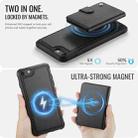 For iPhone SE 2022 / SE 2020 / 8 / 7 JEEHOOD J09 Buckle Card Bag MagSafe Magnetic Style RFID Leather Phone Case(Black) - 3