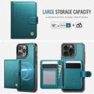 For iPhone 15 Pro JEEHOOD J09 Buckle Card Bag MagSafe Magnetic Style RFID Leather Phone Case(Green) - 2