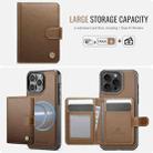 For iPhone 15 Pro JEEHOOD J09 Buckle Card Bag MagSafe Magnetic Style RFID Leather Phone Case(Brown) - 2