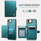 For iPhone 16e JEEHOOD J09 Buckle Card Bag MagSafe Magnetic Style RFID Leather Phone Case(Green) - 2