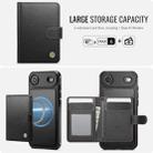 For iPhone Air JEEHOOD J09 Buckle Card Bag MagSafe Magnetic Style RFID Leather Phone Case(Black) - 2