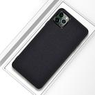 For iPhone 12 / 12 Pro Shockproof Cloth Texture PC+ TPU Protective Case(Black) - 1