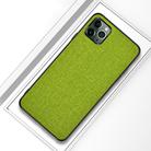 For iPhone 12 / 12 Pro Shockproof Cloth Texture PC+ TPU Protective Case(Green) - 1