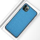 For iPhone 12 / 12 Pro Shockproof Cloth Texture PC+ TPU Protective Case(Sky Blue) - 1