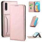 For Samsung Galaxy M60s Strong Magnetism Shockproof Horizontal Flip Liquid Feel Leather Case with Holder & Card Slots & Wallet(Rose Gold) - 1