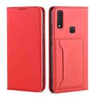 For Samsung Galaxy M60s Strong Magnetism Shockproof Horizontal Flip Liquid Feel Leather Case with Holder & Card Slots & Wallet(Red) - 2
