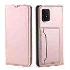 For Samsung Galaxy M80s Strong Magnetism Shockproof Horizontal Flip Liquid Feel Leather Case with Holder & Card Slots & Wallet(Rose Gold) - 2