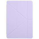 For Honor Pad 10 12.1 3-Fold Clear Acrylic Leather Tablet Case(Taro Purple) - 2
