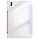 For Honor Pad 10 12.1 3-Fold Clear Acrylic Leather Tablet Case(Taro Purple) - 3