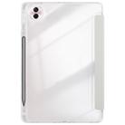For Honor Pad 10 12.1 3-Fold Clear Acrylic Leather Tablet Case(Grey) - 3