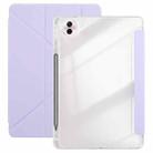 For Honor Pad 10 12.1 Clear Acrylic Deformation Leather Tablet Case(Purple) - 1