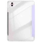 For Honor Pad 10 12.1 Clear Acrylic Deformation Leather Tablet Case(Purple) - 3