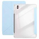 For Honor Pad 10 12.1 Clear Acrylic Deformation Leather Tablet Case(Ice Blue) - 1
