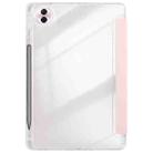 For Honor Pad 10 12.1 Clear Acrylic Deformation Leather Tablet Case(Pink) - 3