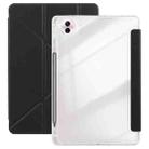 For Honor Pad 10 12.1 Clear Acrylic Deformation Leather Tablet Case(Black) - 1