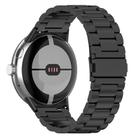 For Google Pixel Watch 3 / 2 / 1 41mm Tri-beads Flat Buckle Titanium Alloy Watch Band(Black) - 1