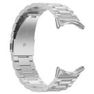 For Google Pixel Watch 3 45mm Tri-beads Flat Buckle Titanium Alloy Watch Band(Silver) - 3