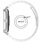 For Xiaomi Band 9 Pro / Redmi Watch 5 / 4 Tri-beads Flat Buckle Titanium Alloy Watch Band(Silver) - 3
