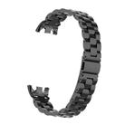 For Xiaomi Band 9 / 8 Tri-beads Flat Buckle Titanium Alloy Watch Band(Black) - 2